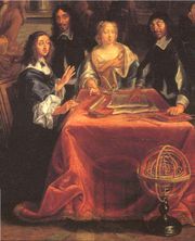 Ren&eacute; Descartes with Queen Christina of Sweden.