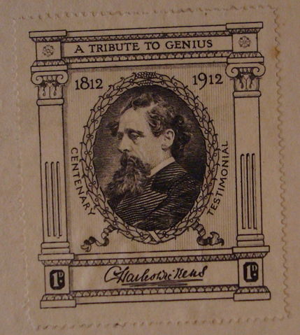 Image:Stamp in The Centenary Edition of The Works of Charles Dickens in 36 Volumes. 36 vols. Chapman & Hall, Ltd.- London (and Charles Scribner&rsquo;s Son- New York), 1910-1912.jpg
