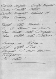 Dickinson's handwritten manuscript of her poem "Wild Nights &ndash; Wild Nights!"