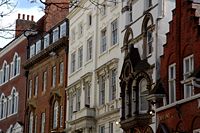 Architecture from different eras side by side