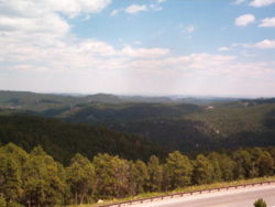 The Black Hills opposite Mount Rushmore