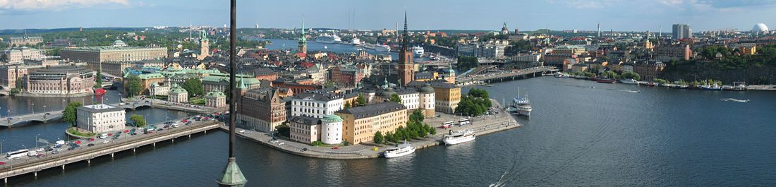 Stockholm panorama over Old town, Riddarholmen, S&ouml;dermalm with Slussen