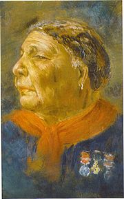 A portrait of Mary Seacole in oils, c.1869, by the obscure London artist Albert Charles Challen (1847&ndash;81).  The original is on loan to the National Portrait Gallery in London, courtesy Helen Rappaport.