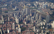 Aerial view of Itaim Bibi and Morumbi, two important financial districts in S&atilde;o Paulo.