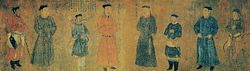 &ldquo;Four Generals of Zhongxing&rdquo; by Southern Song Dynasty artist Liu Songnian (1174-1224); the renowned general Yue Fei (1103&ndash;1142) is the second person from the left.