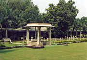 The Martyr's Column at the Gandhi Smriti in New Delhi, marks the spot where he was assassinated.
