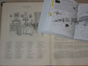 Picture dictionaries explain concepts from soup-tureen in the 1904 Engelska bild-glosor med text&ouml;fningar &hellip; to supersonic in the 1998 Visual Encyclopedia.