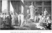 Painting of Hector Leroux (1682&ndash;1740), which portrays Pericles and Aspasia, admiring the gigantic statue of Athena in Phidias' studio