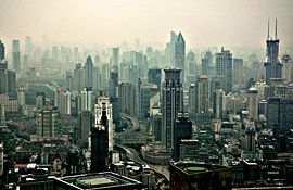 Puxi side of Shanghai, China.