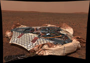 Spirit's lander on Mars.