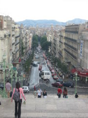 A view of the boulevard d'Ath&egrave;nes from the Saint-Charles railway station