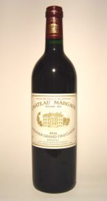 Ch&acirc;teau Margaux, a First Growth from the Bordeaux region of France, is highly collectible.