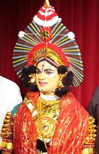 Krishna as depicted in Yakshagana from Karnataka which is based largely on stories of Mahabharata